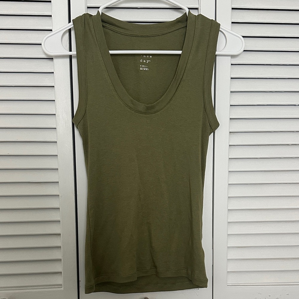 a new day Olive Green Tank Top